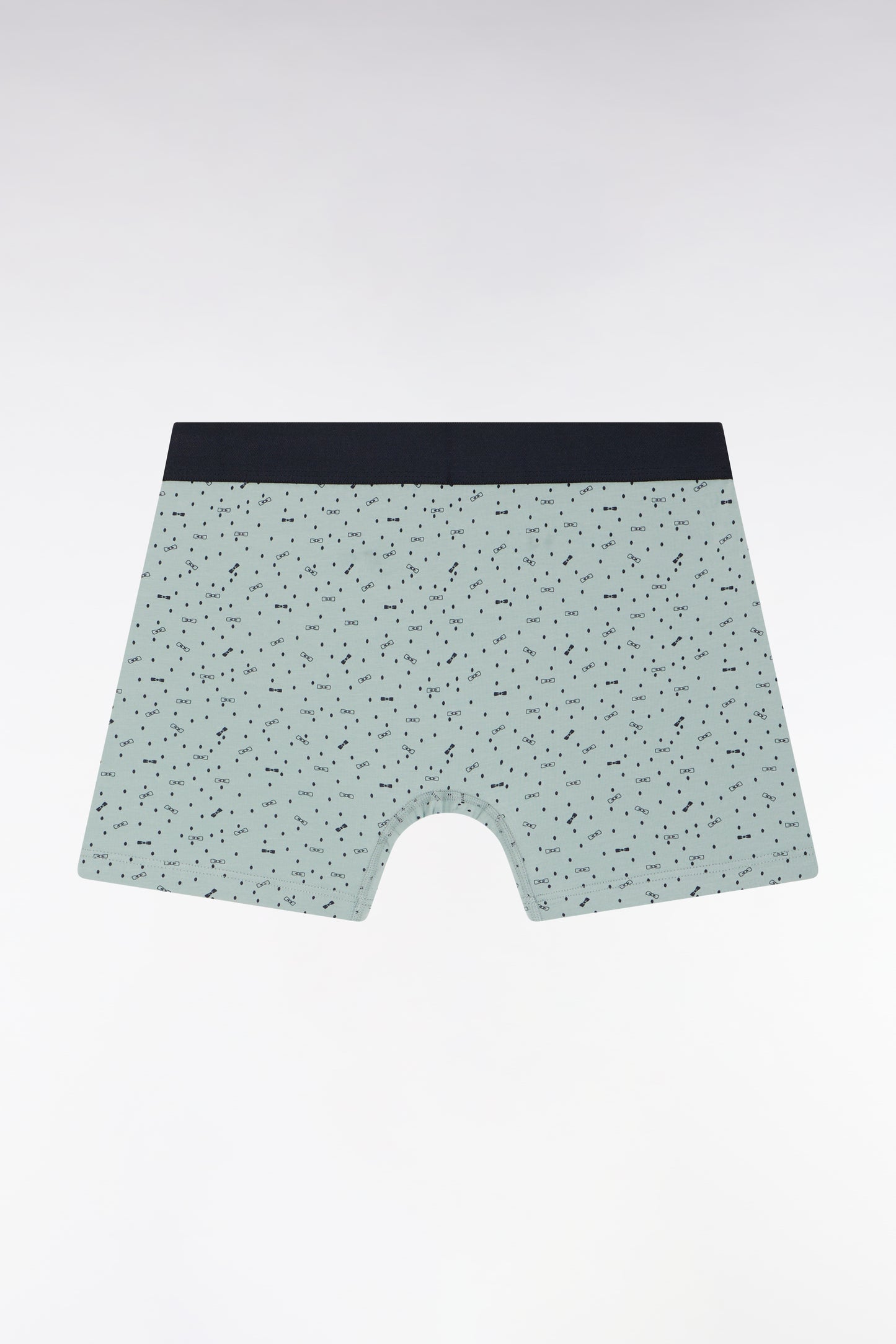 Boxer en jersey de coton stretch à micromotifs gris moyen