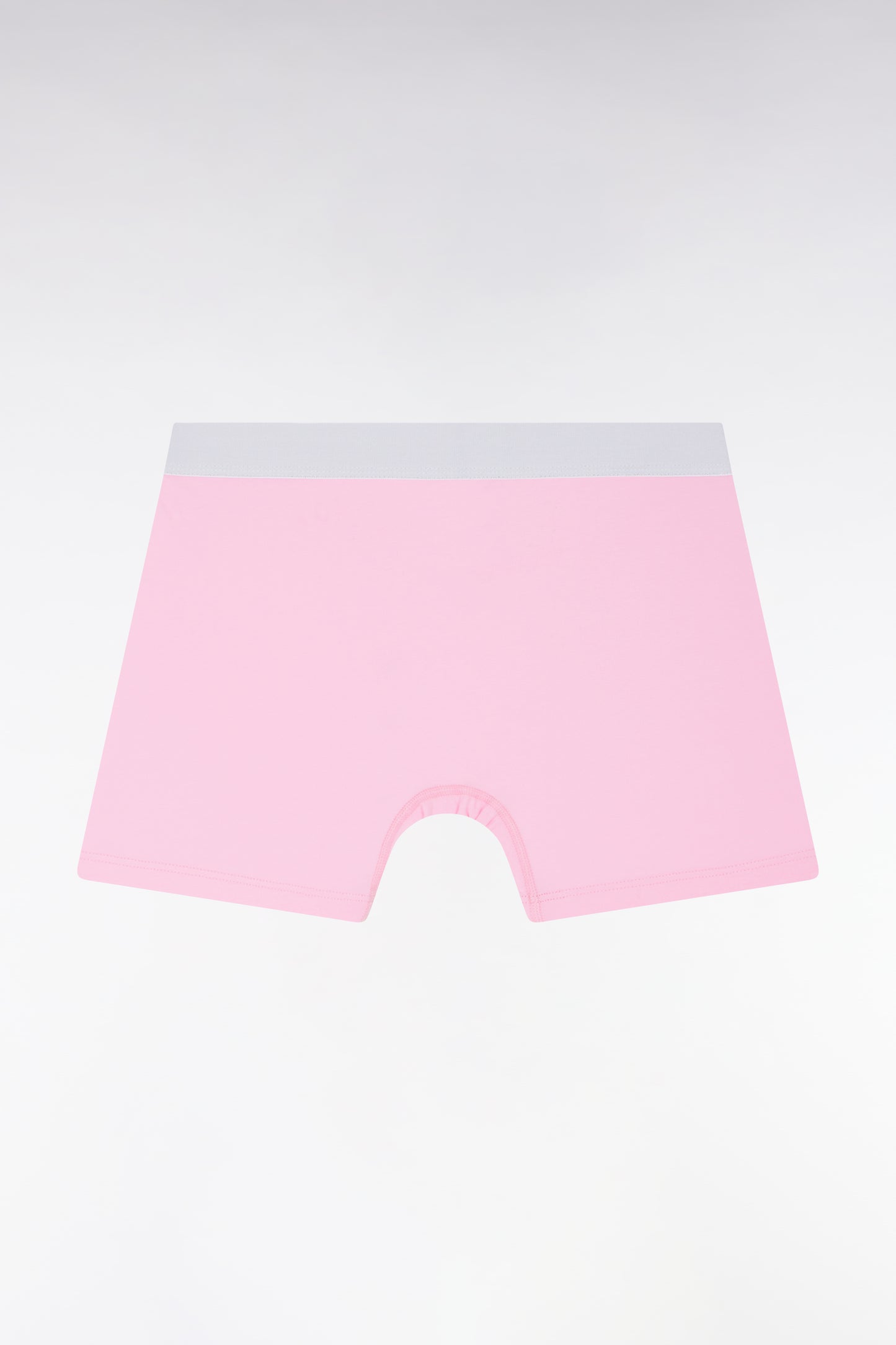 Boxer en jersey de coton stretch rose élastique taille blanc