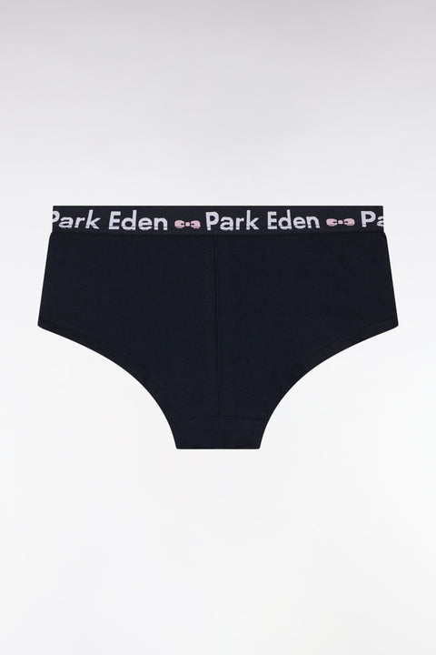 Culotte shorty en coton stretch marine - Image 2