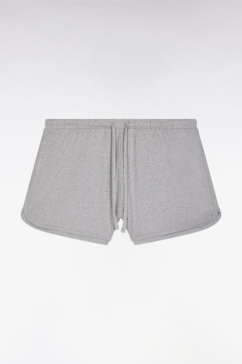 Short cotton pyjamas ribbed tank top white shorts grey - MISSING BOTTOMS - Image 3
