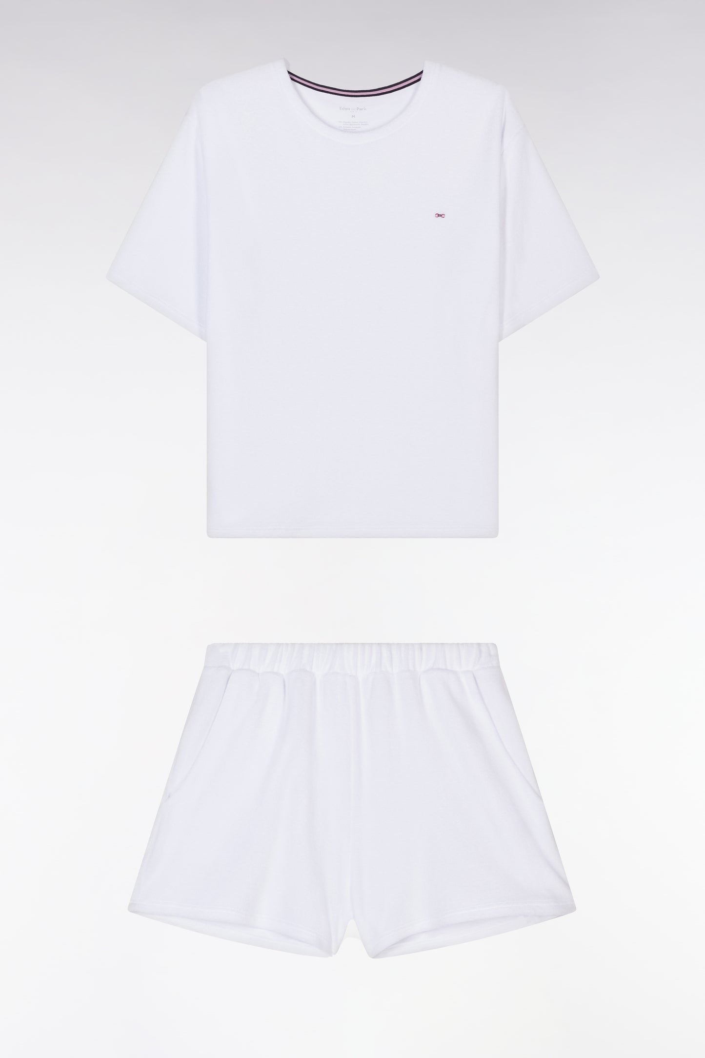 Pyjama court blanc