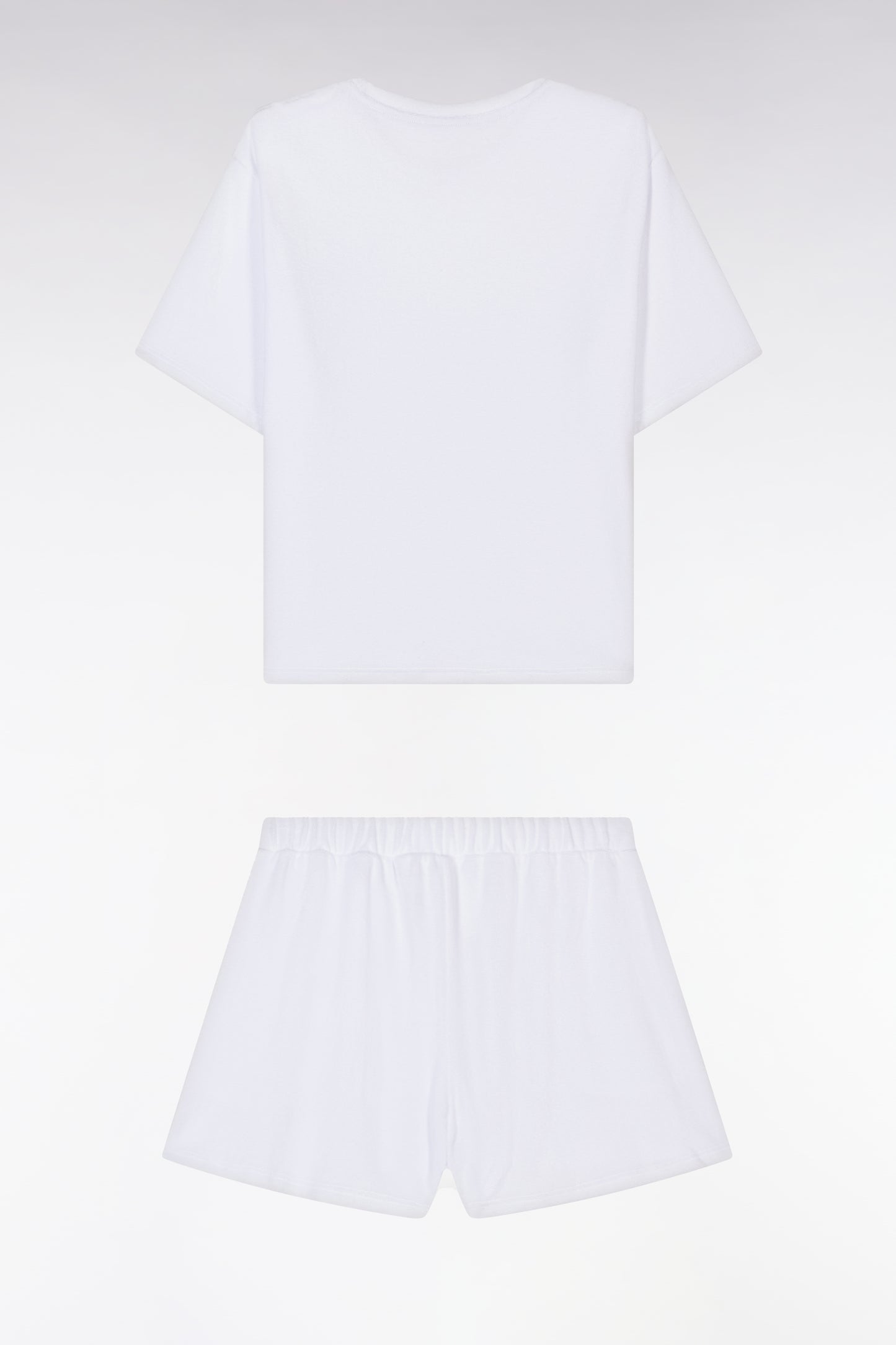 Pyjama court blanc