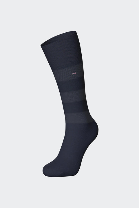 Paire de chaussettes rayées en coton mélangé noir - Image 1