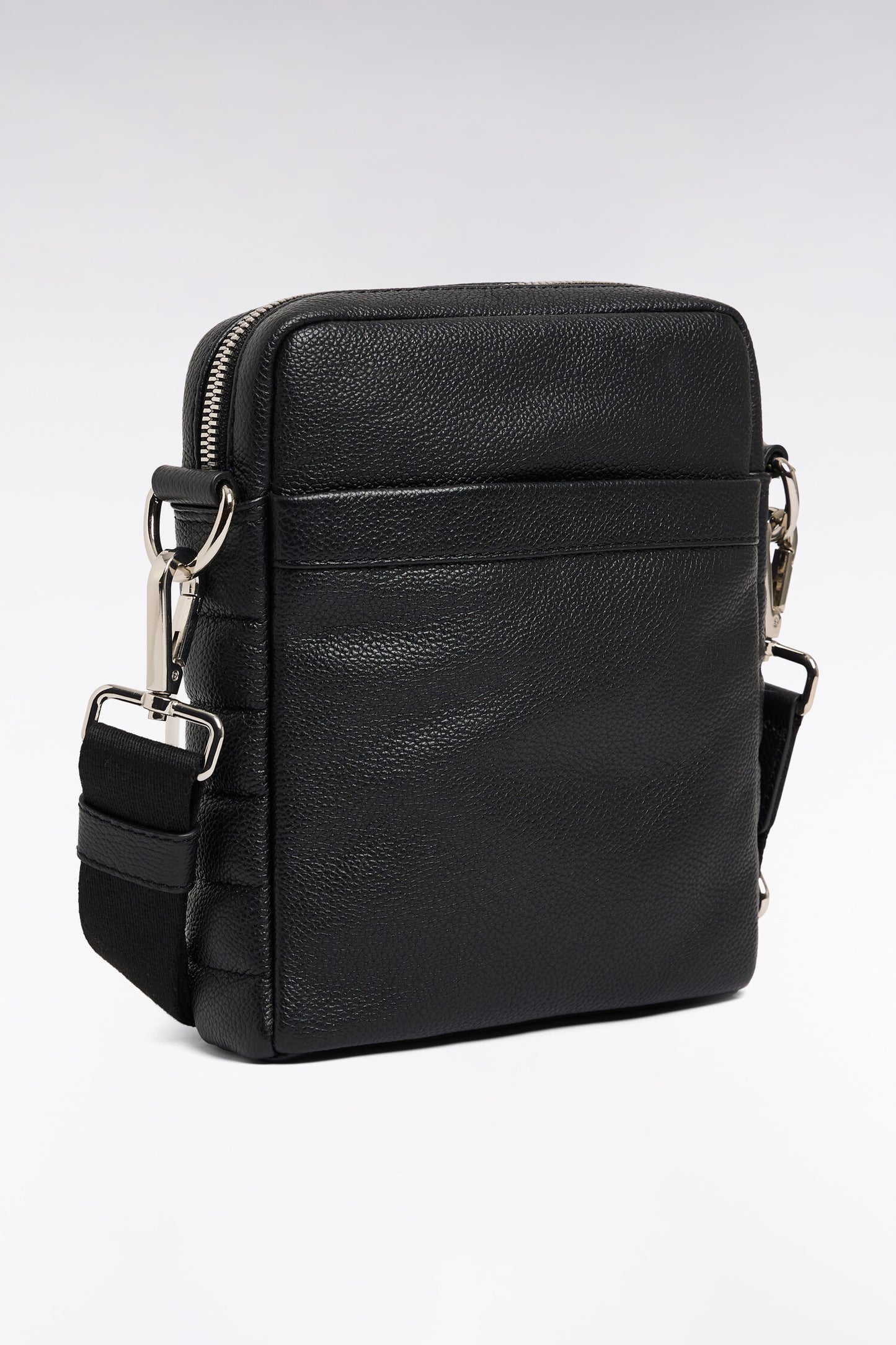 Black grained cowhide leather bag