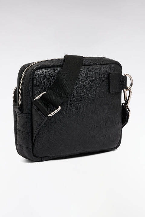 Sac besace en cuir de vachette noir - Image 2
