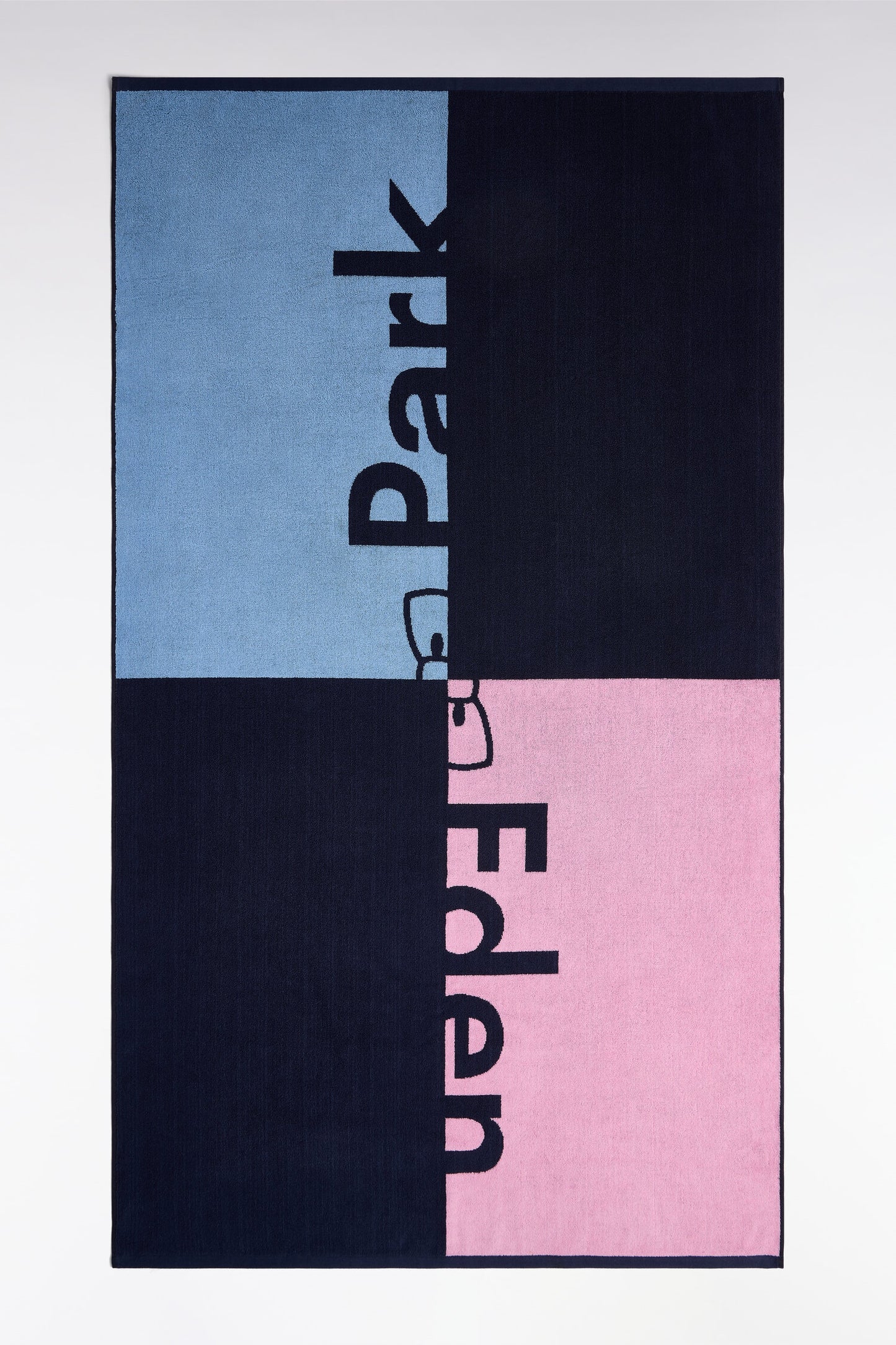 Serviette de plage en coton marine colorblock Eden Park
