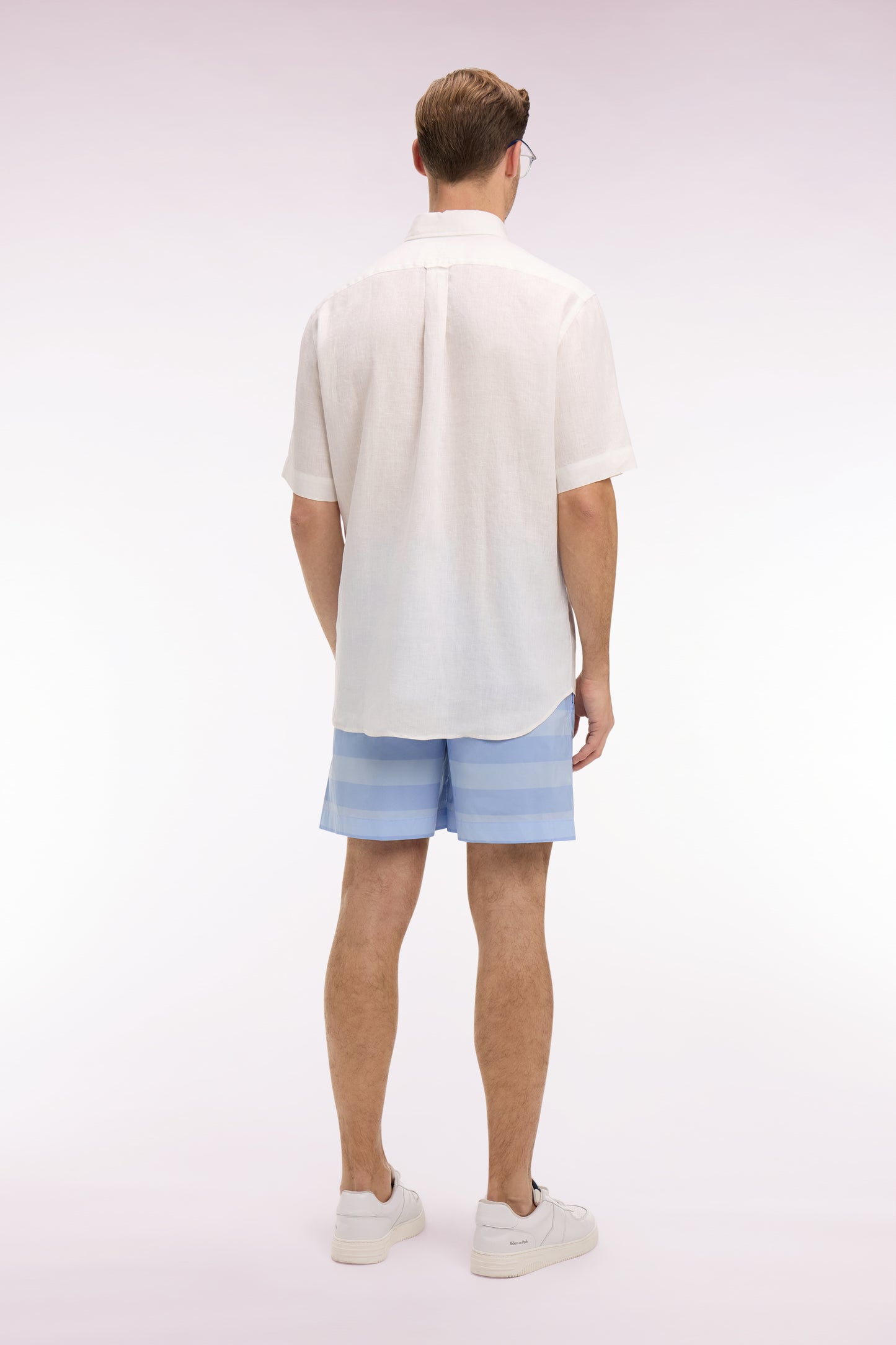 Maillot de bain à rayures bleu ciel