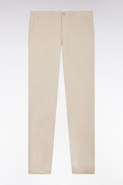 Pantalon chino regular en coton stretch beige - Image 2