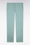 Pantalon chino regular en coton stretch vert d'eau