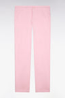 Pantalon chino en coton stretch rose coupe slim