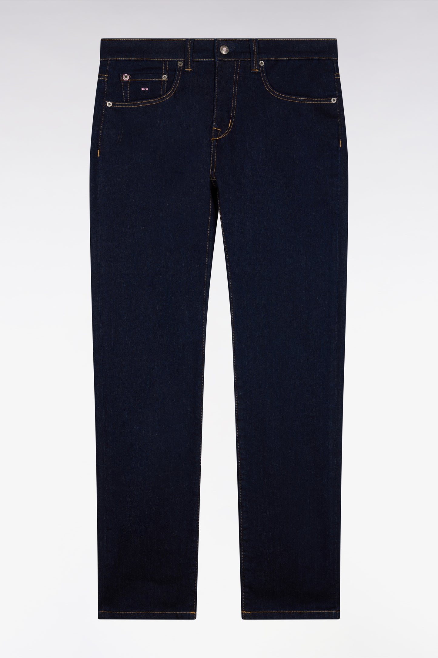 Jean en denim stretch marine one wash coupe slim