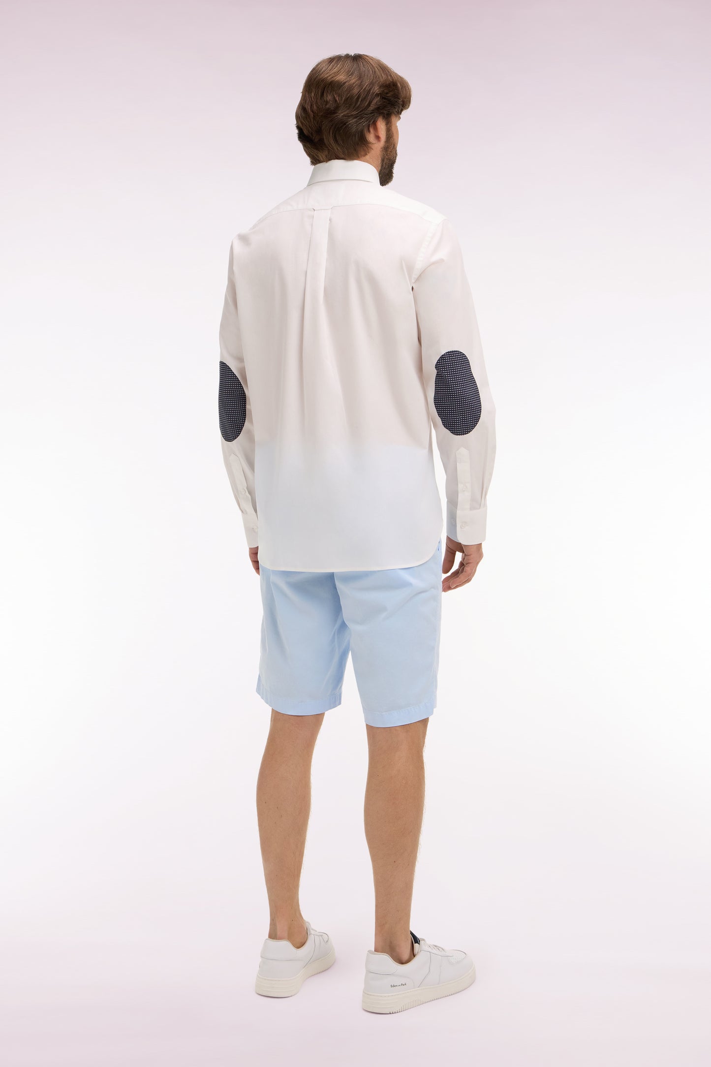 Bermuda chino en gabardine stretch bleu ciel