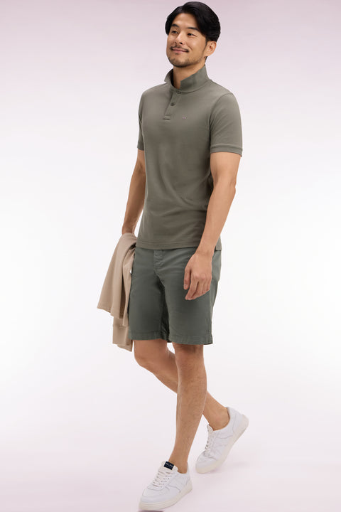 Bermuda chino en gabardine stretch kaki - Image 1