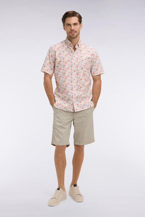 Bermuda chino en gabardine stretch gris clair - Image 1