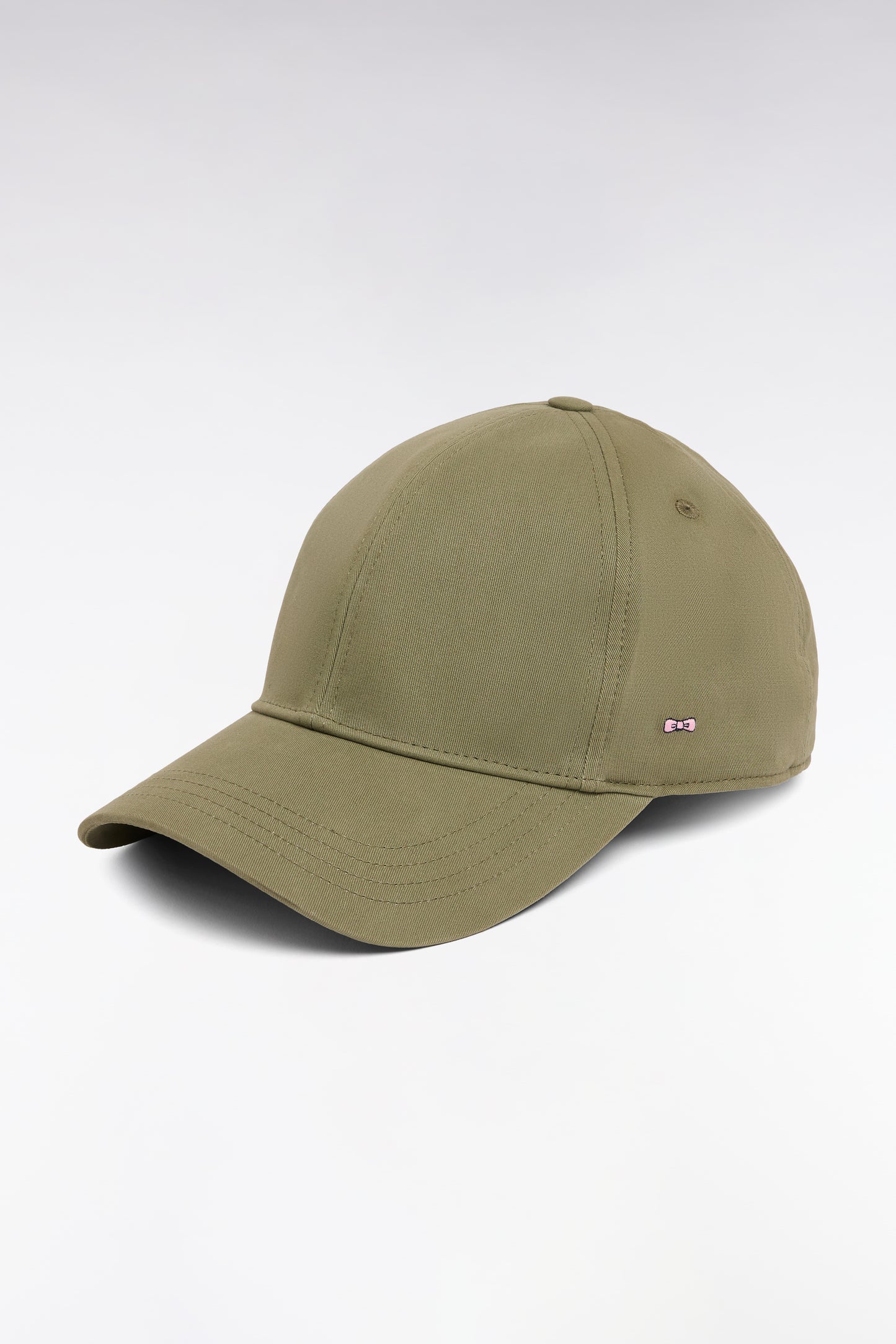 Casquette en twill de coton stretch beige