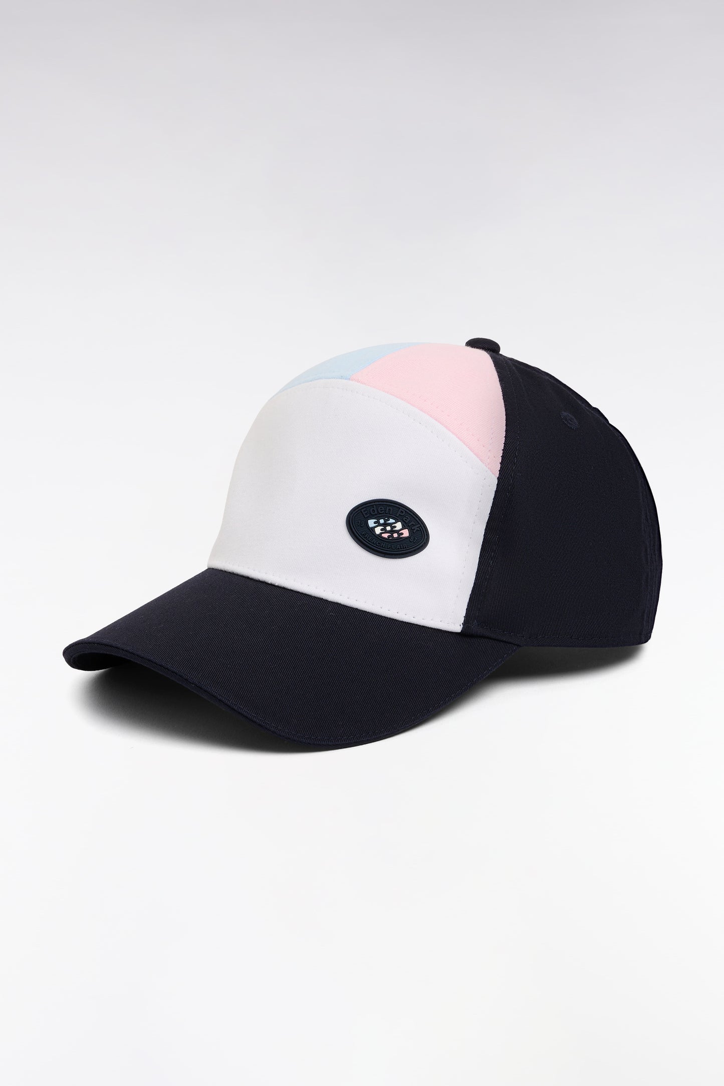 Casquette en coton bimatière colorblock