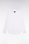 Chemise droite en lin blanc