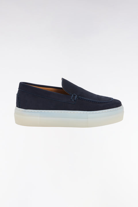 Baskets slip-on en nubuck marine - Image 1