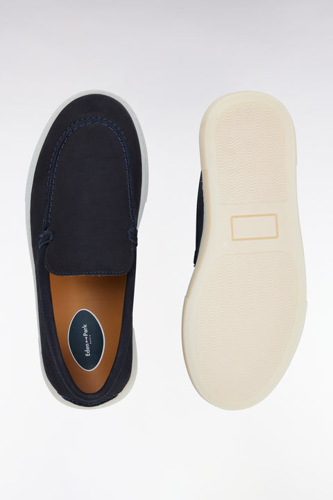 Baskets slip-on en nubuck marine - Image 3