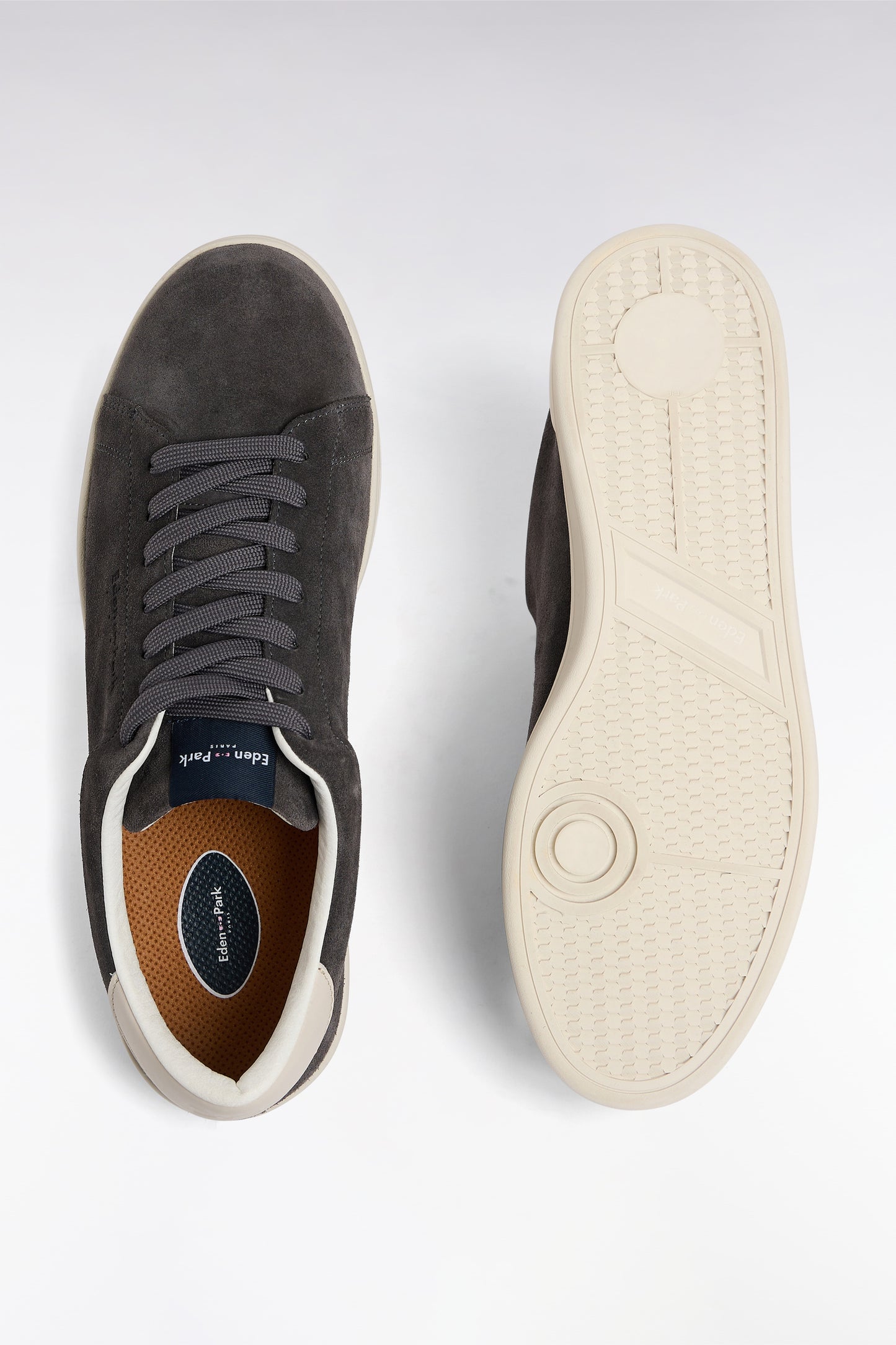 Baskets en cuir suédé marron