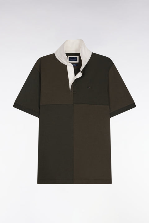 Maillot à manches courtes en coton à cadrans kaki coupe regular - Image 2