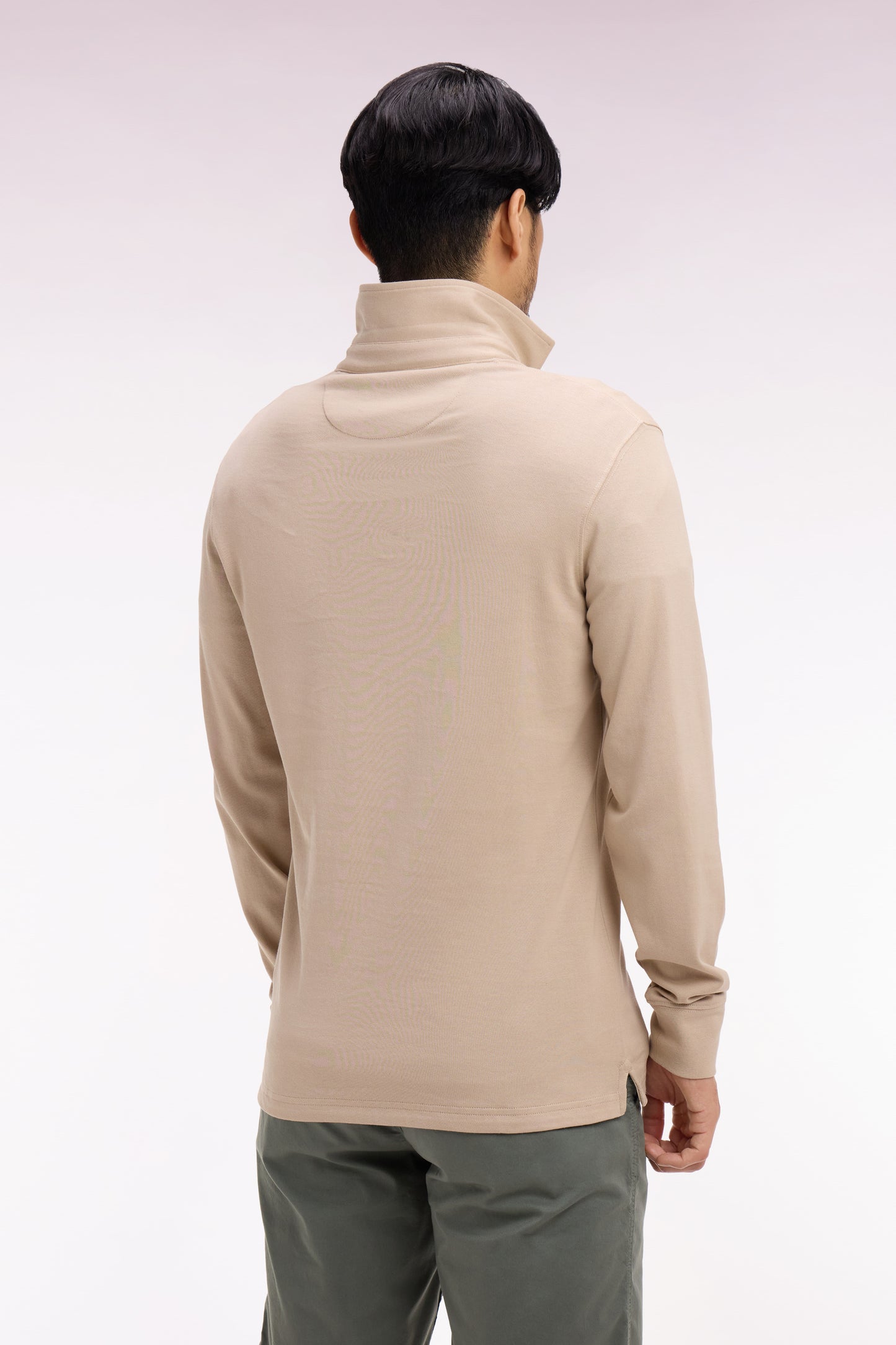 Maillot à manches longues en coton Pima beige