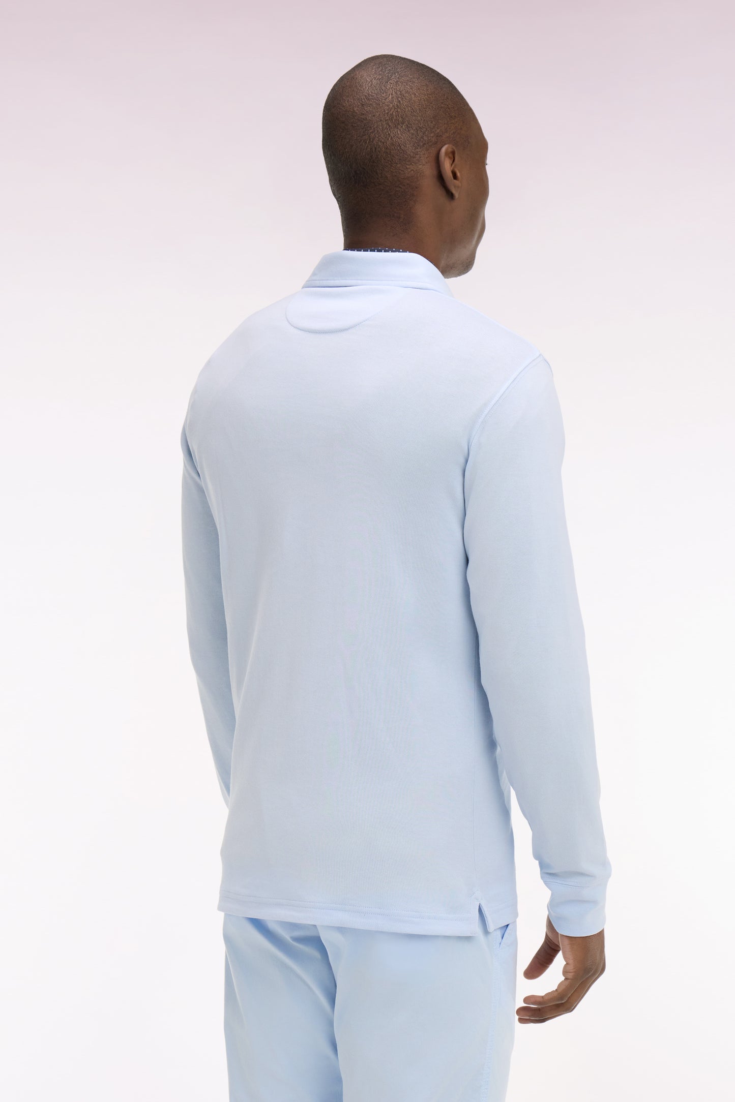 Maillot à manches longues en coton Pima bleu ciel