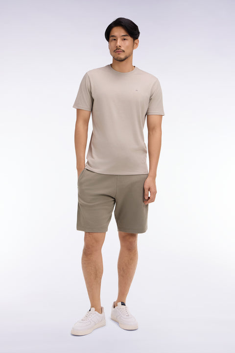 Short en molleton coton kaki - Image 3