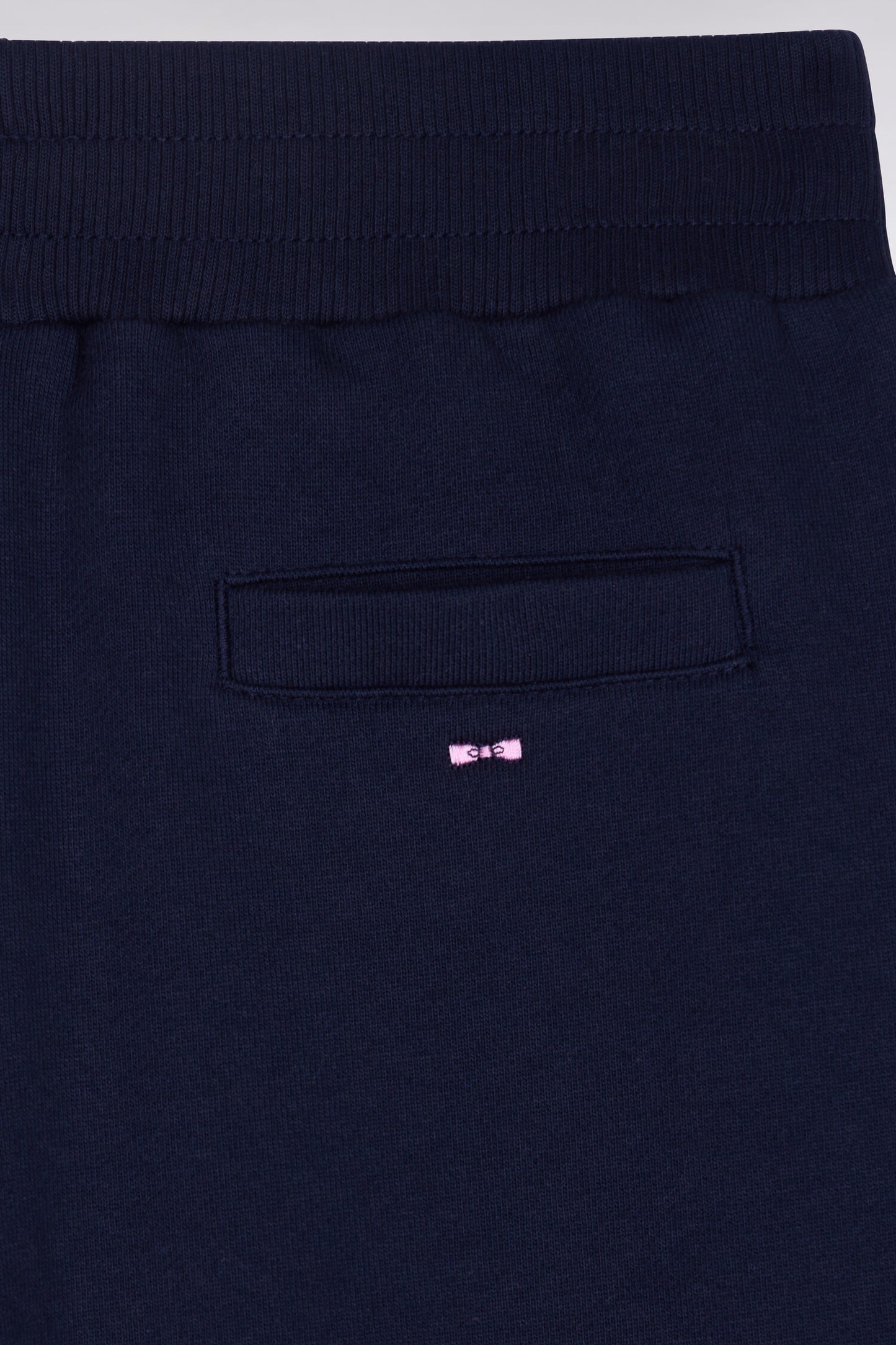 Short en molleton coton marine bicolore