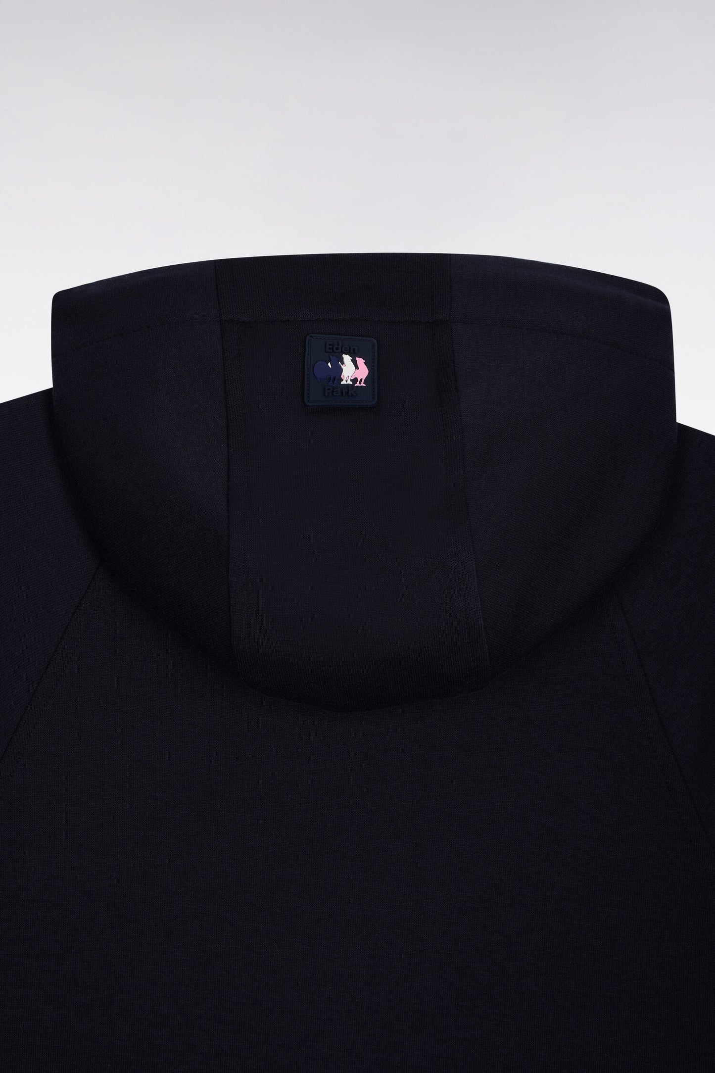 Sweatshirt zippé XV de France à capuche en molleton à parmenture matelassée marine coupe regular