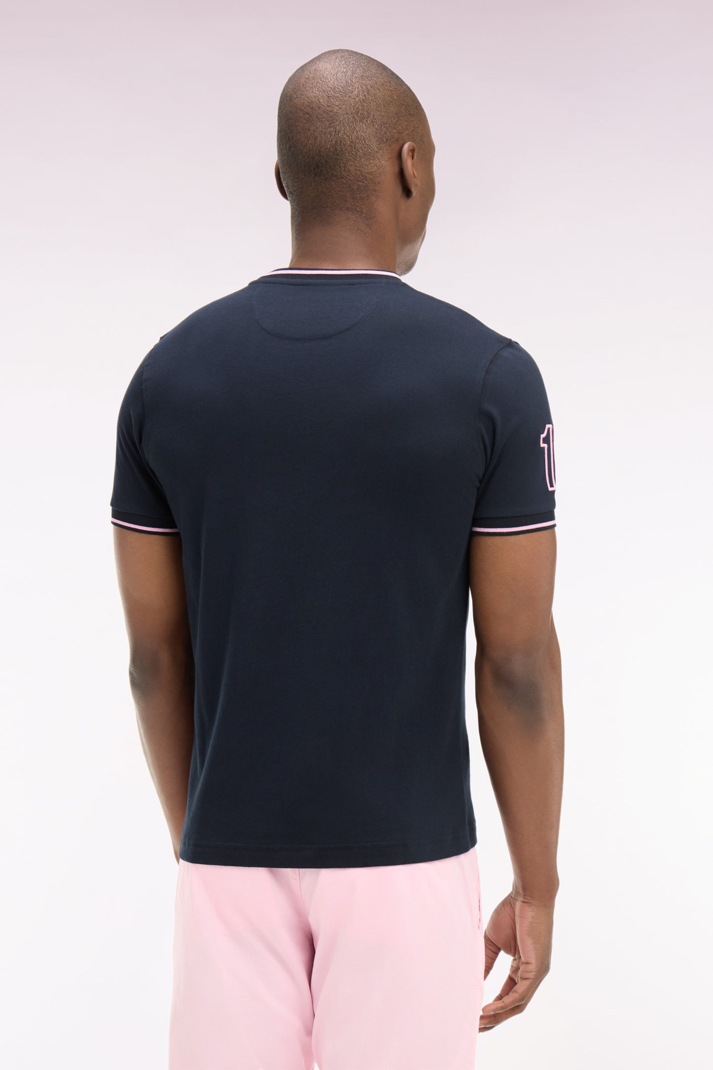 T-shirt à manches courtes en coton marine