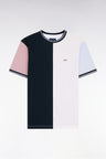 T-shirt à manches courtes en coton colorblock coupe regular