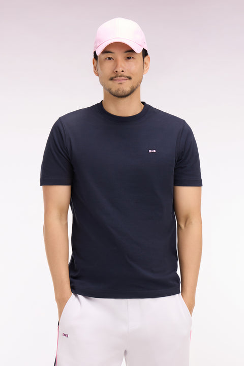 T-shirt à manches courtes marine sérigraphié coupe regular - Image 3