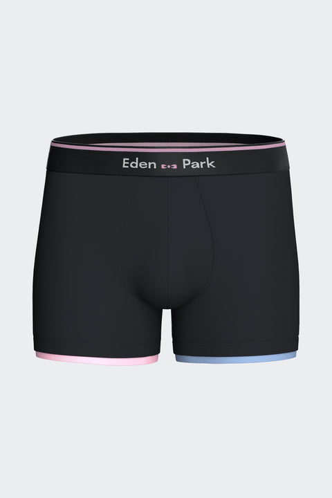 Boxer en jersey de coton stretch marine détails bicolores - Image 1