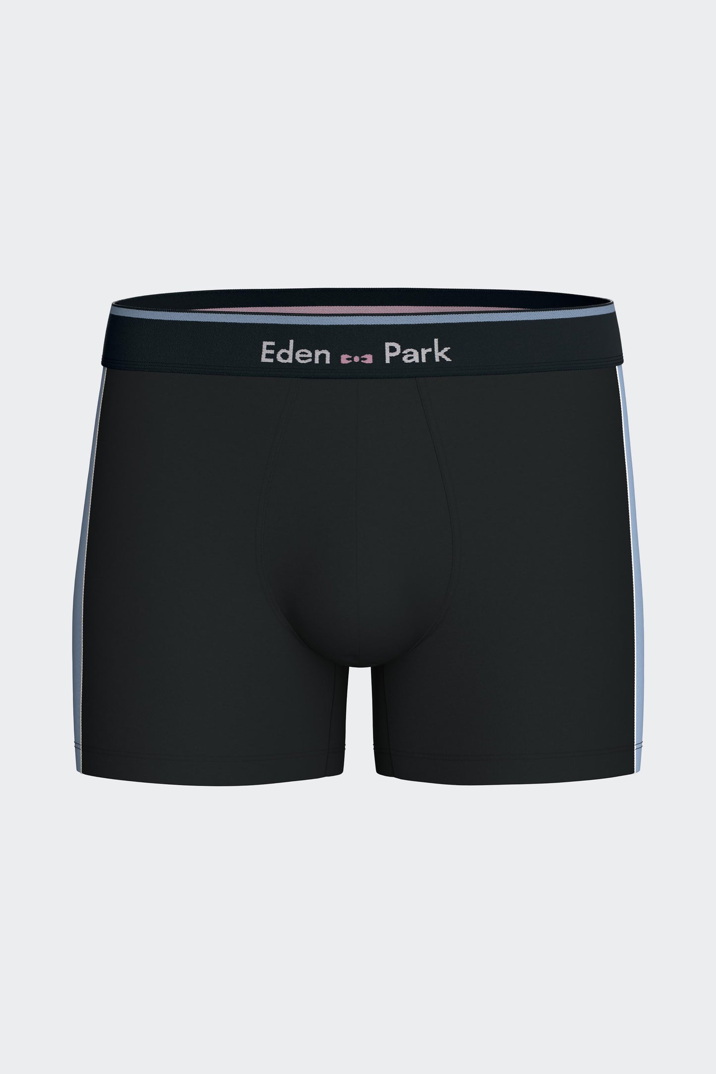 Boxer en jersey de coton stretch marine à découpes bleues