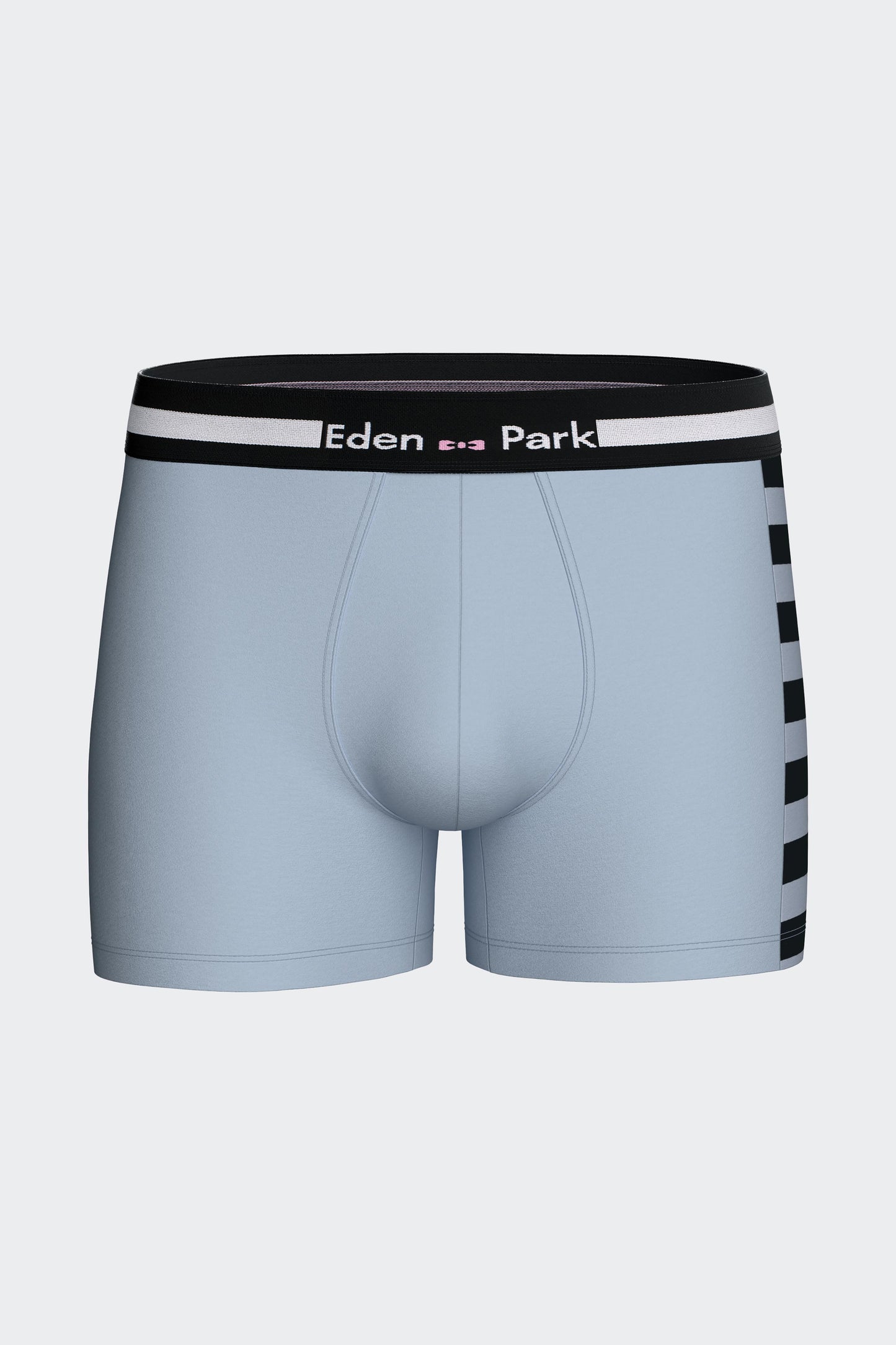 Lot de deux boxers en jersey de coton stretch marine et bleu ciel rayé