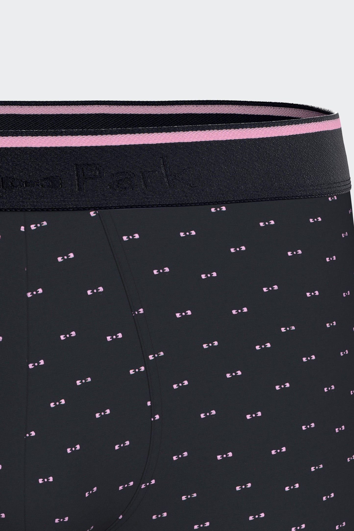 Lot de deux boxers en jersey de coton stretch marine uni et micromotifs