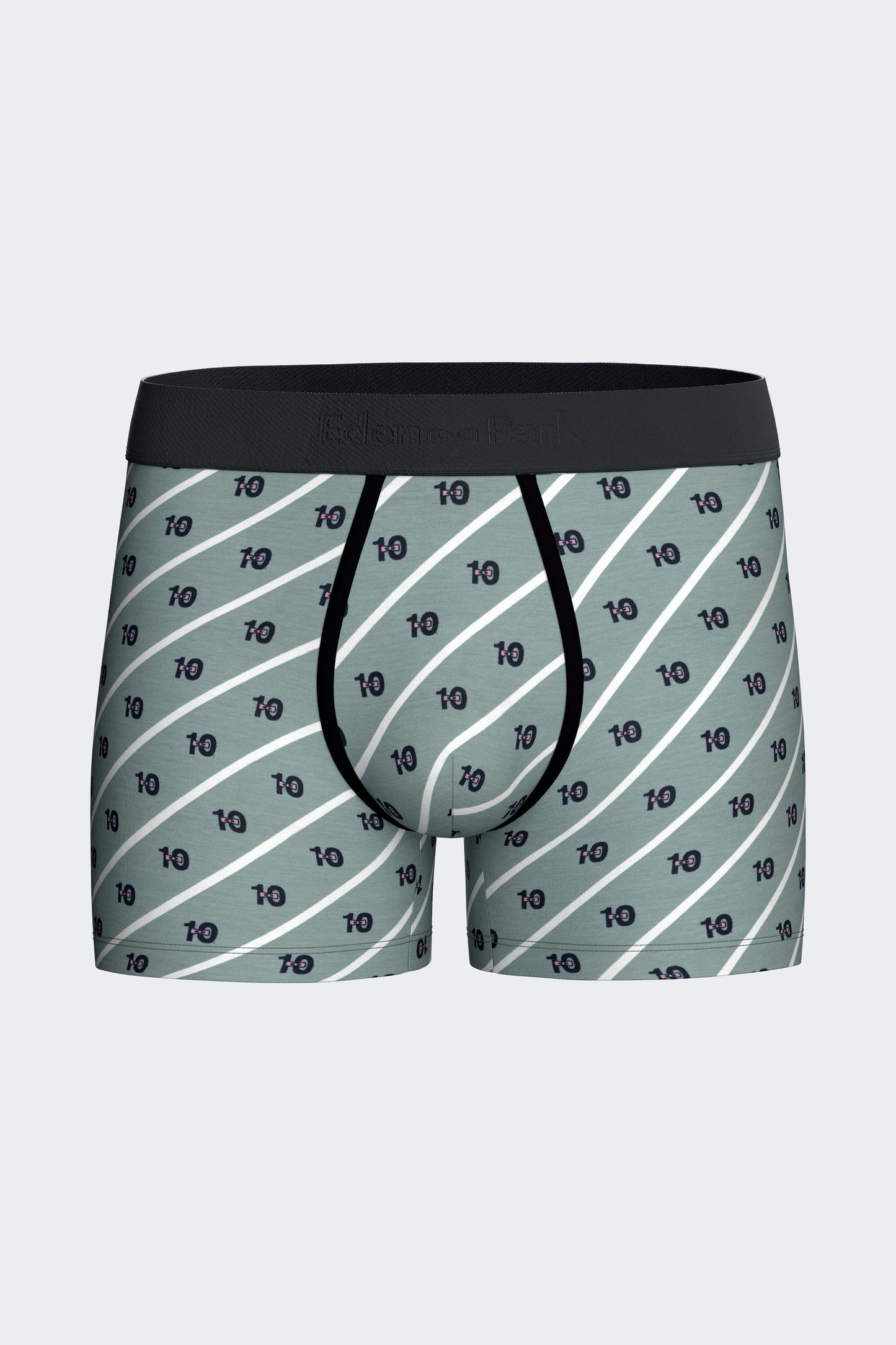 Lot de deux boxers en jersey de coton stretch marine uni et micromotifs