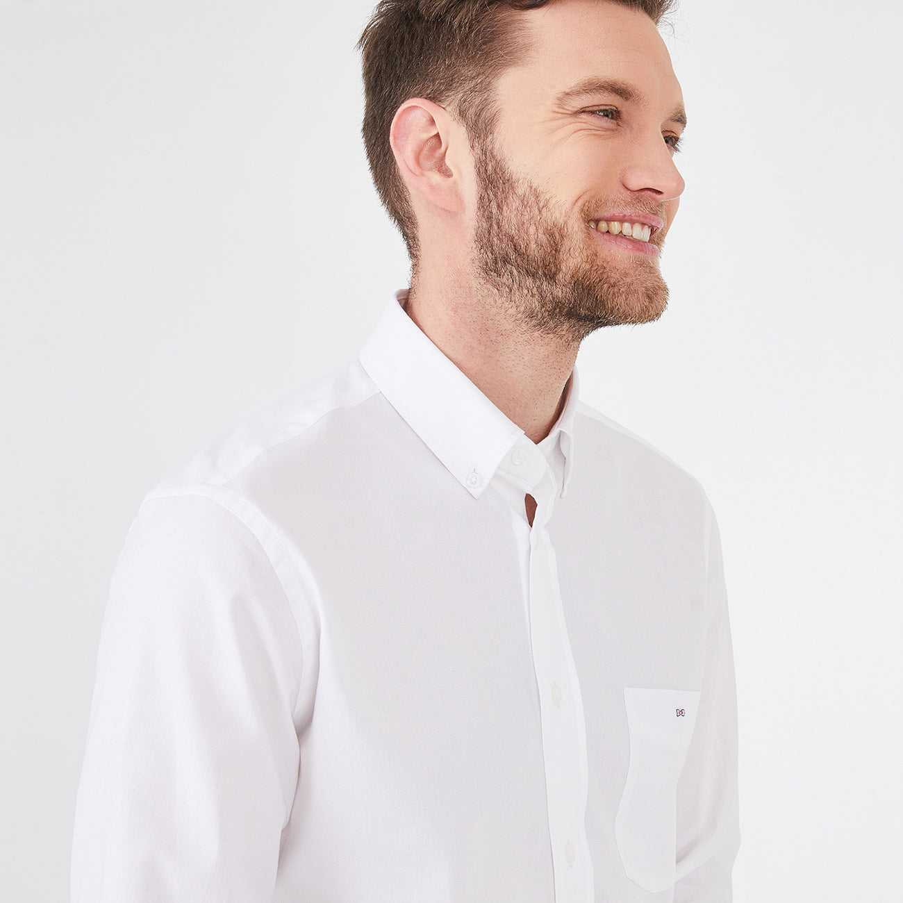 Chemise blanche en coton mélangé