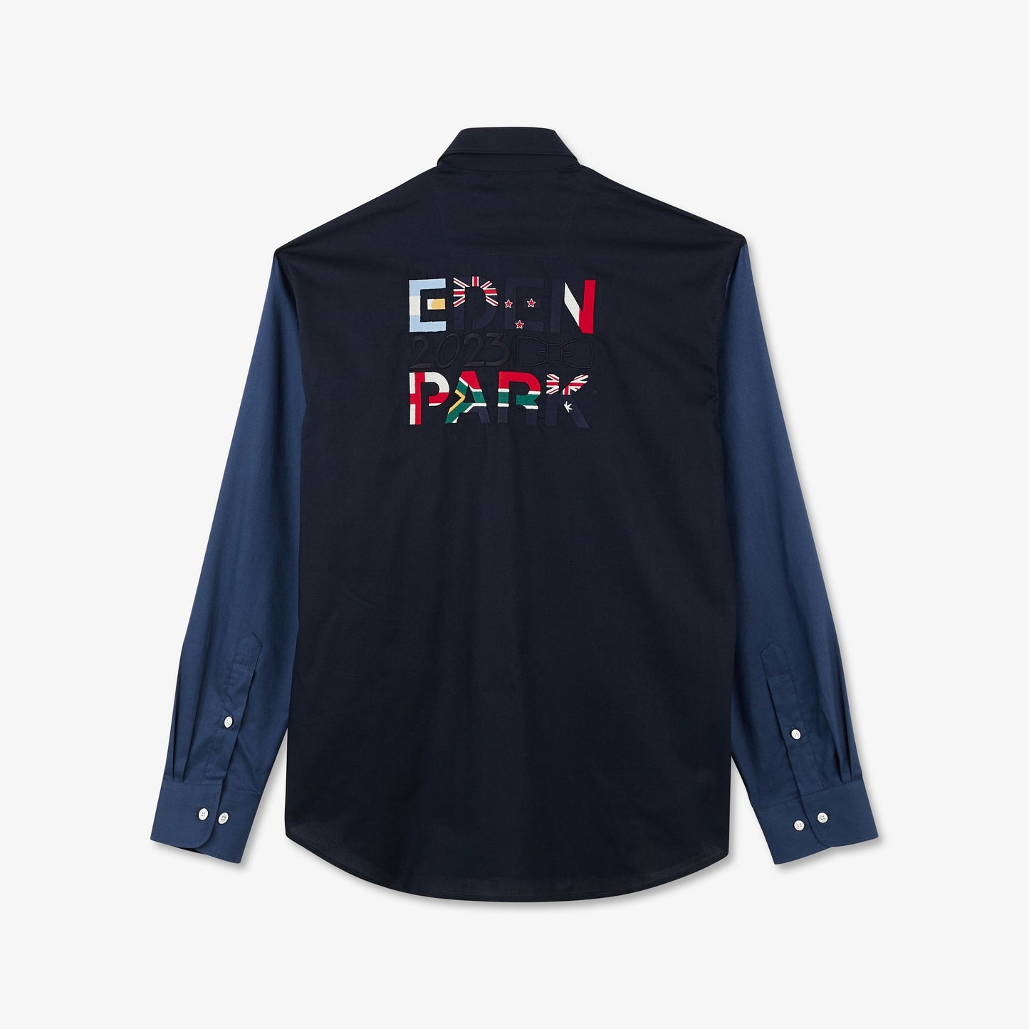 Blue colourblock shirt with World Cup 2023 embroidery
