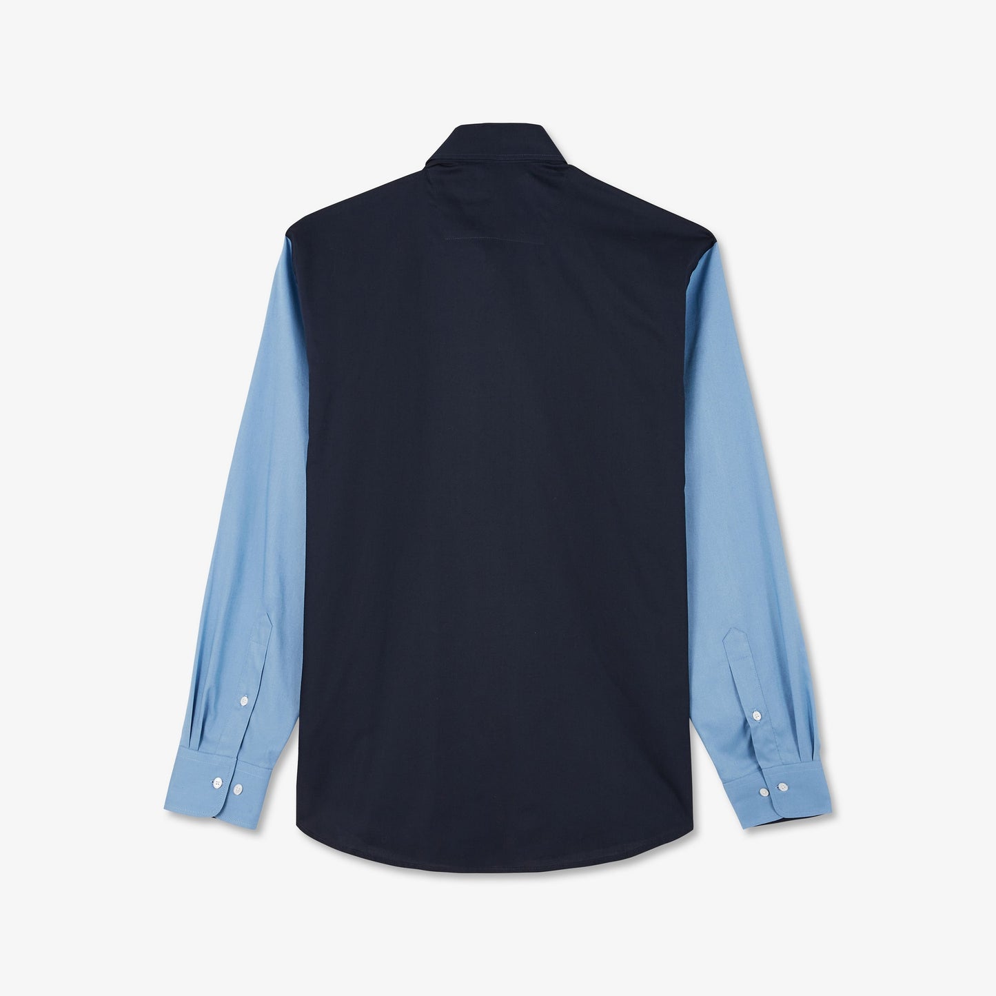 Chemise bleu colorblock à broderie n°10