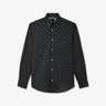Chemise gris foncé en coton Pima imprimé exclusif