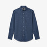 Chemise bleu foncé en popeline imprimé exclusif