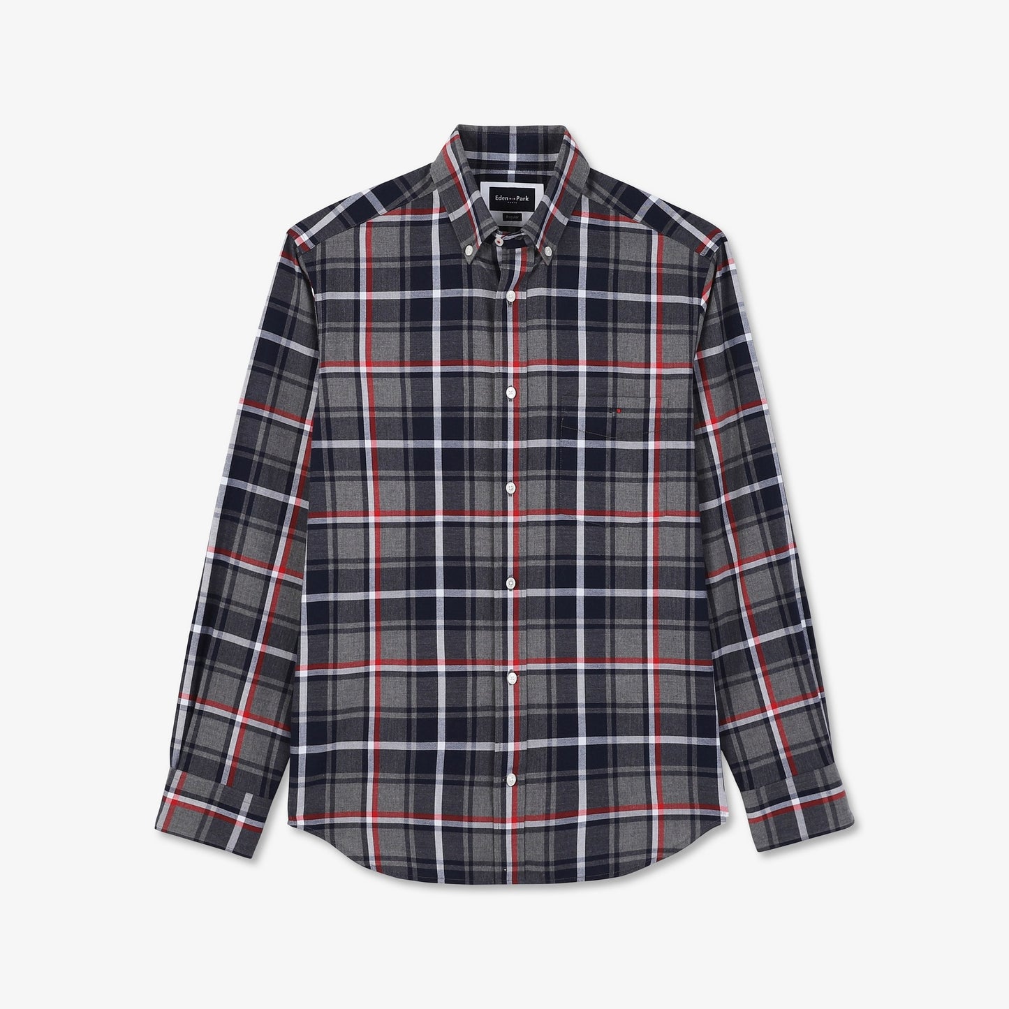 Chemise rouge à motif carreaux