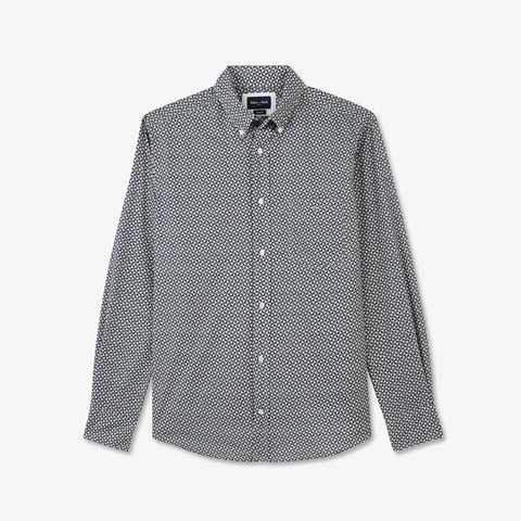 Chemise bleu foncé droite imprimé exclusif - Image 2