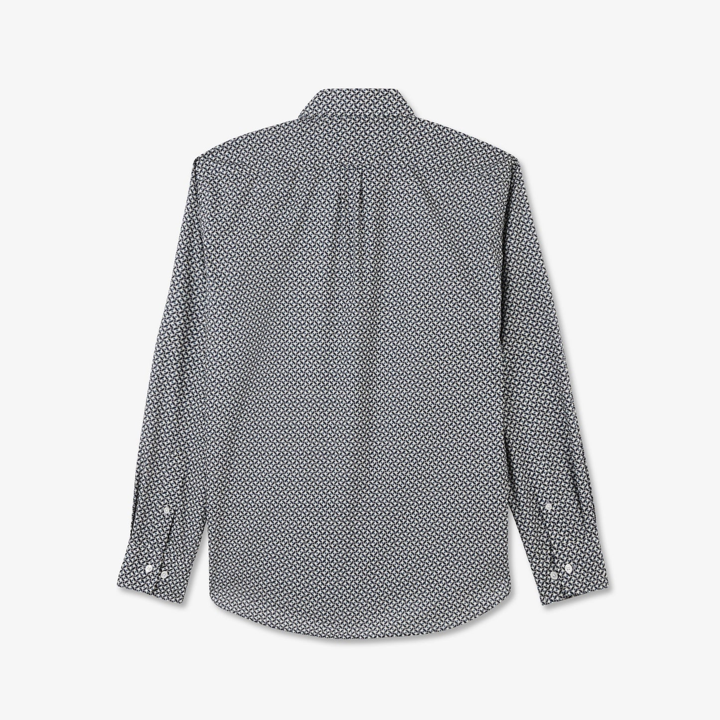 Chemise bleu foncé droite imprimé exclusif