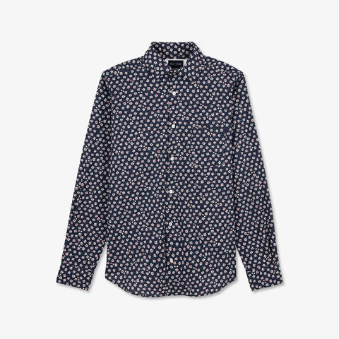 Chemise bleu marine imprimé exclusif fleuri - Image 2
