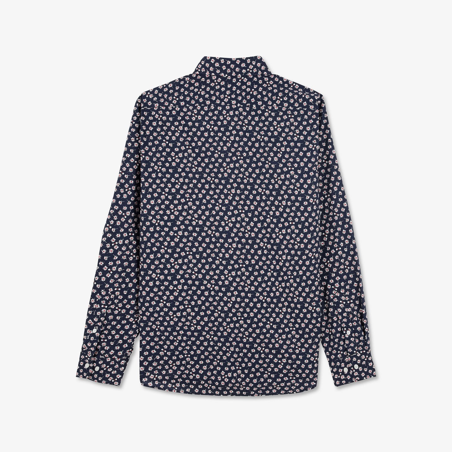 Navy blue shirt with exclusive floral print