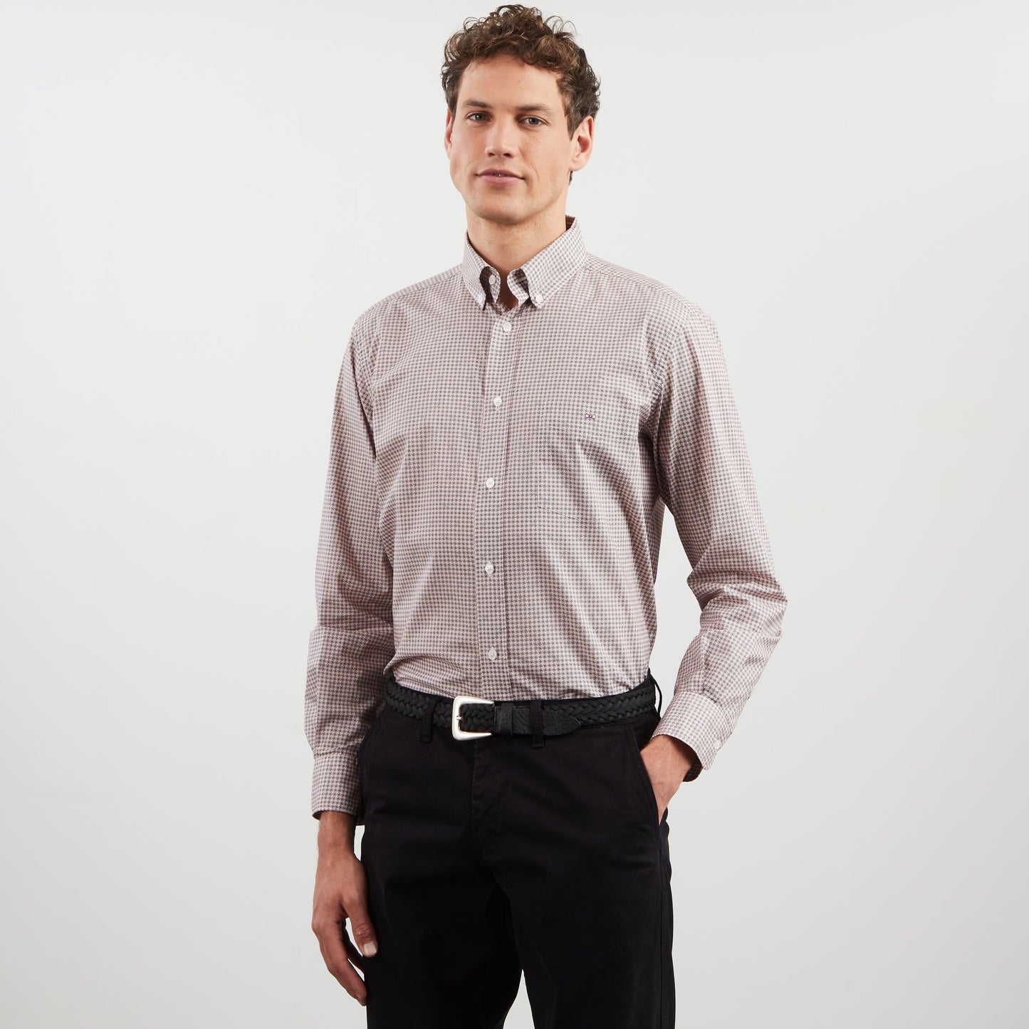 Chemise rose imprimé exclusif fantaisie