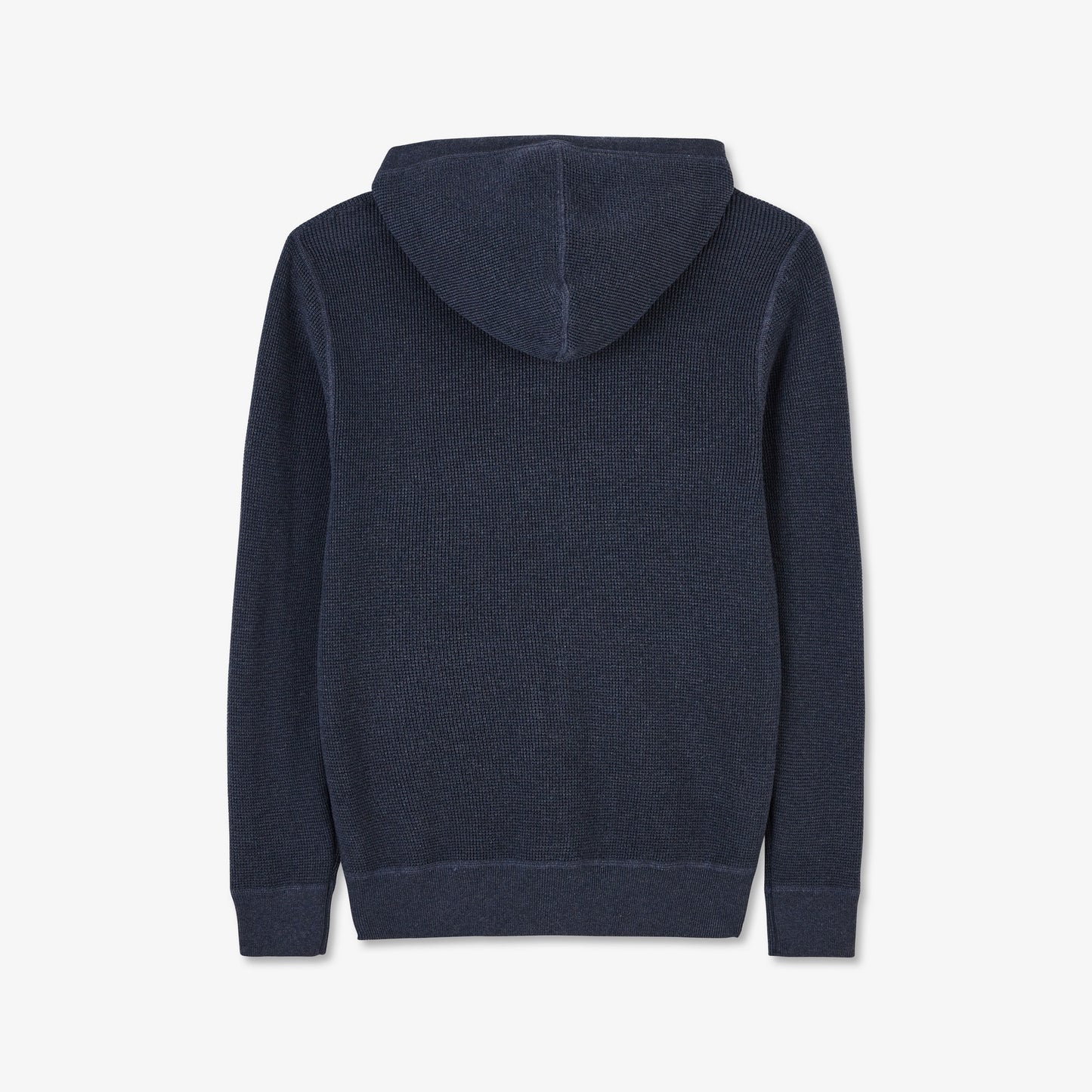 Navy blue waffle knit zipped cardigan